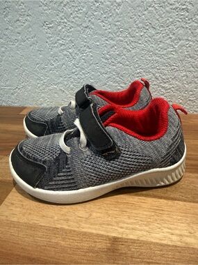 LittleKiki red and gray sneakers size 8